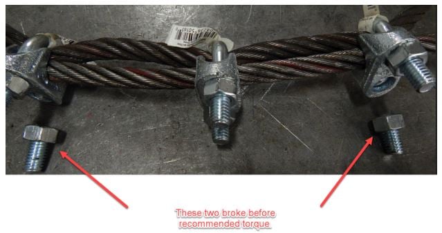 Wire Rope Clip Test Pic